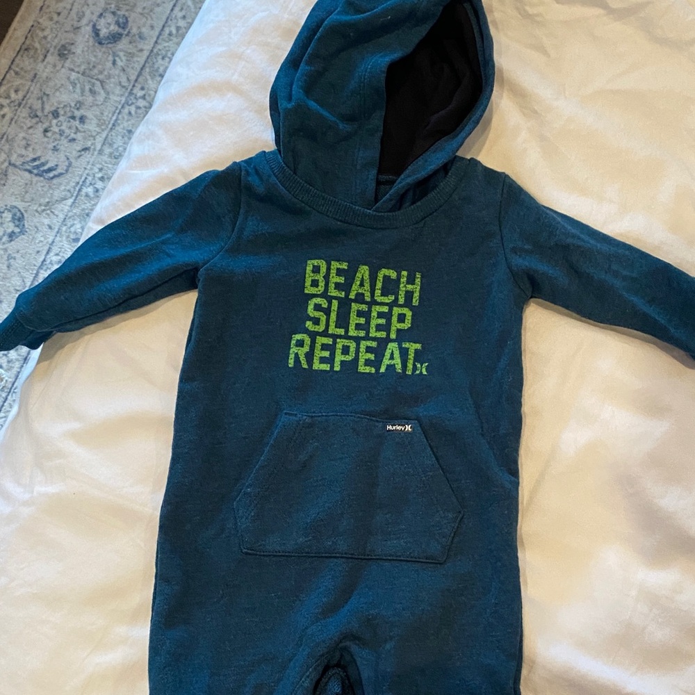 Hurley Blue and Green Kids Bodysuit